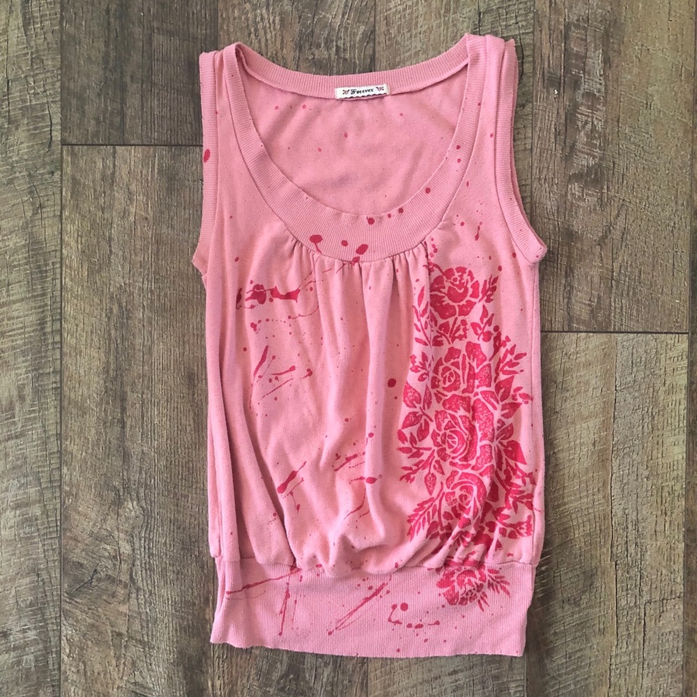 FOREVER 21 Sleeveless Floral Top